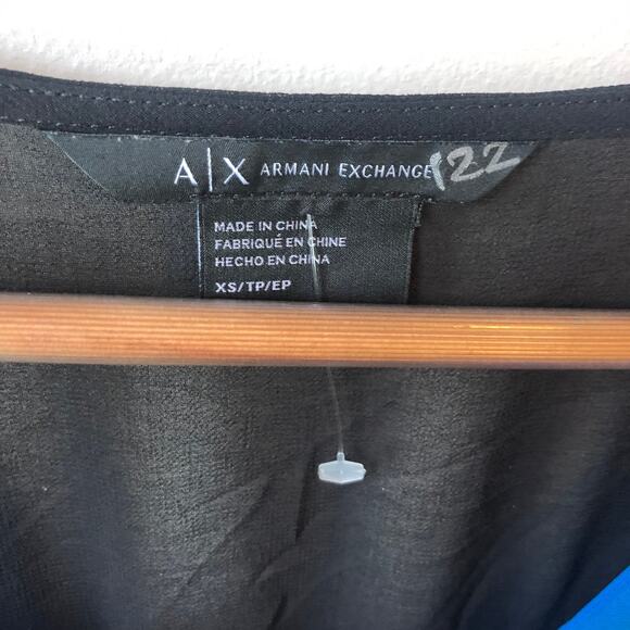 Armani Exchange Blue Black Dress New without tags Size XS - Picture 3 of 11